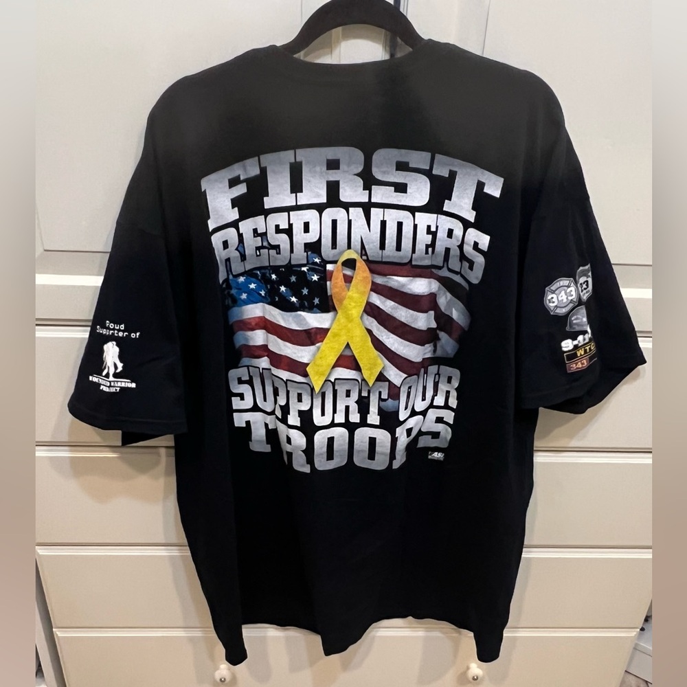 First Responders  support our troops t shirt
 sz XL